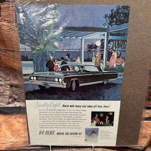 1964 Oldsmobile Ninety-Eight Vintage Original Print Ad '64 Olds Luxury Car